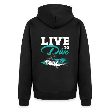 La vie pour plonger - Veste à capuche bio Premium Unisexe - noir - Dos - Nico (187cm)