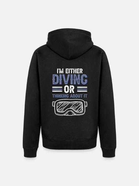 Diving scuba diving - Unisex Premium Organic Zip Hoodie - black