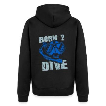 Né pour plonger - Veste à capuche bio Premium Unisexe - noir - Dos - Nico (187cm)