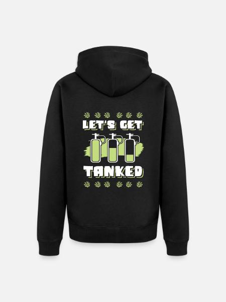 Diving scuba diving - Unisex Premium Organic Zip Hoodie - black