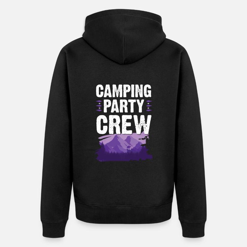 Équipe de camping - Veste à capuche bio Premium Unisexe - noir