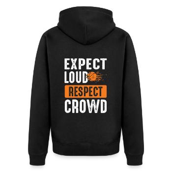 Respect du basketball - Veste à capuche bio Premium Unisexe - noir - Dos - Nico (187cm)