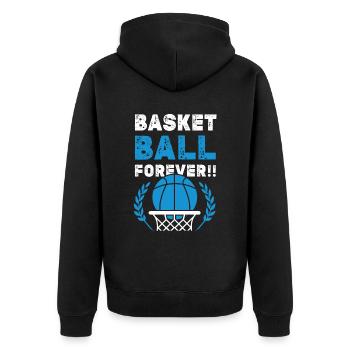 Basketball cool dicton - Veste à capuche bio Premium Unisexe - noir - Dos - Nico (187cm)