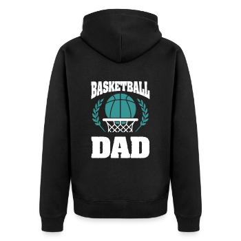Papa basketball - Veste à capuche bio Premium Unisexe - noir - Dos - Nico (187cm)