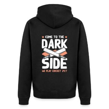 Cricket Côté obscur - Veste à capuche bio Premium Unisexe - noir - Dos - Nico (187cm)