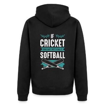 Cricket Softball - Veste à capuche bio Premium Unisexe - noir - Dos - Nico (187cm)