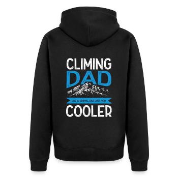 Papa grimpeur - Veste à capuche bio Premium Unisexe - noir - Dos - Nico (187cm)