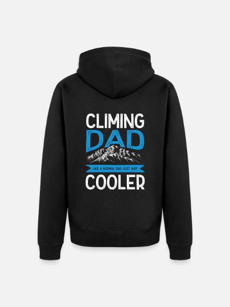 Climbing Daddy - Unisex Premium Organic Zip Hoodie - black
