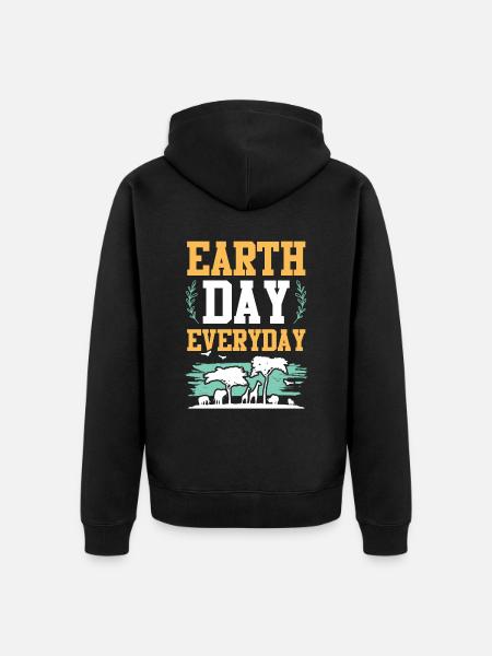 Earth Day Animal Welfare - Unisex Premium Organic Zip Hoodie - black