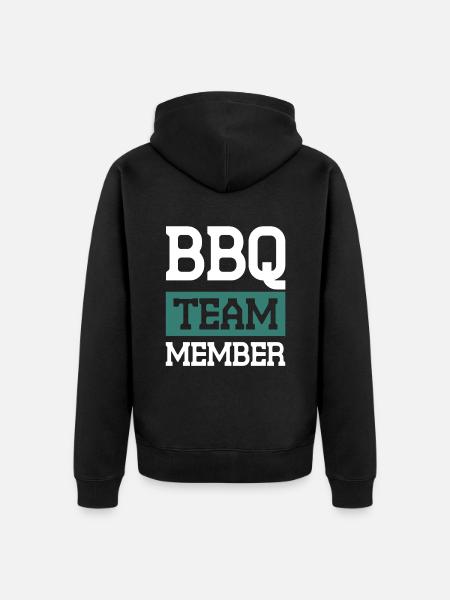 Bbq Team - Unisex Premium Organic Zip Hoodie - black