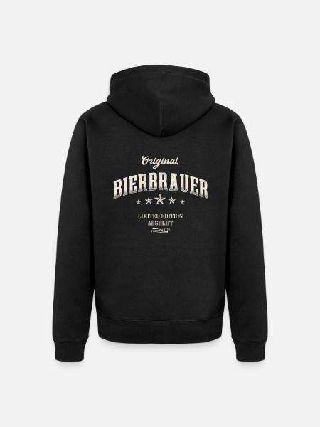 Bierbrauer Limited Edition - Unisex Premium Bio Zip Hoodie - Schwarz