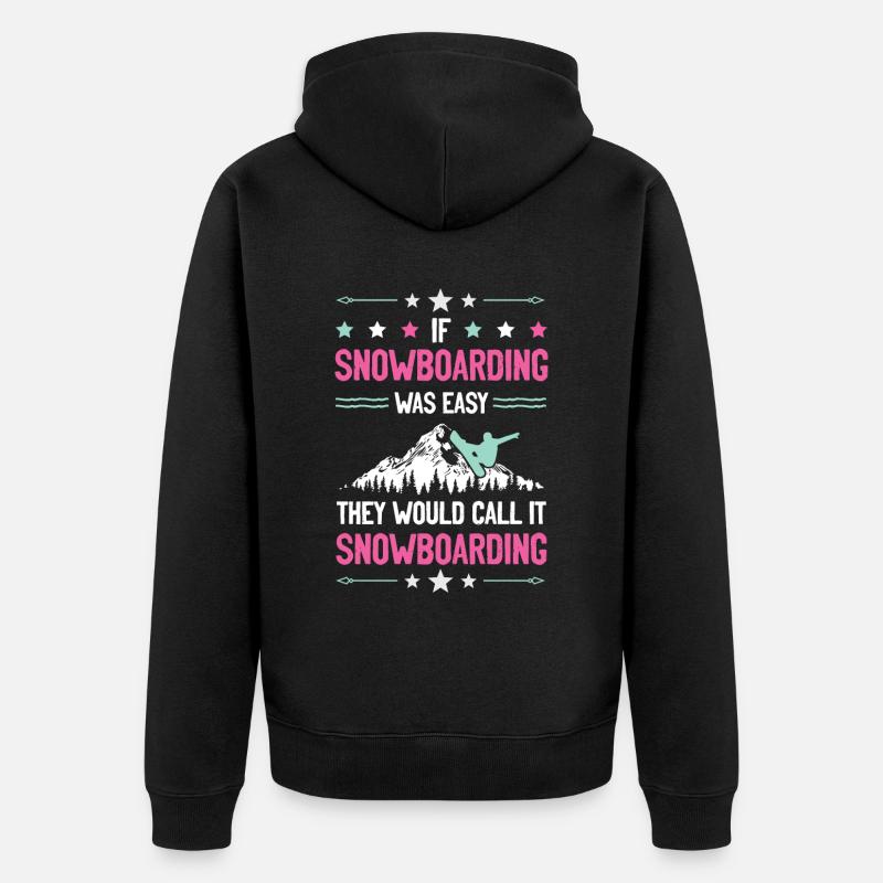 snowboarder snowboard - Veste à capuche bio Premium Unisexe - noir