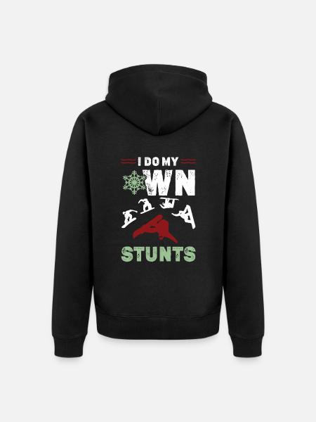 Snowboard Stunt - Unisex Premium Organic Zip Hoodie - black