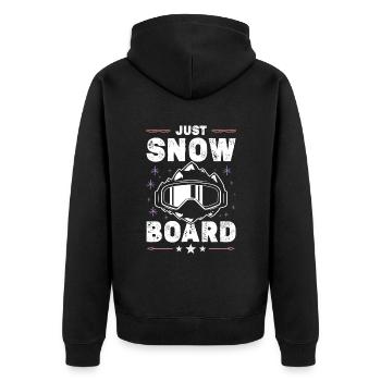 snowboarder snowboarding - Unisex Premium Bio Zip Hoodie - Schwarz - Hinten - Nico (187cm)