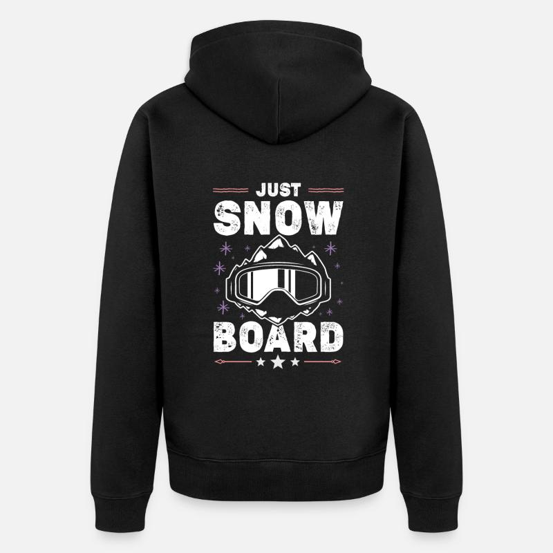 snowboarder snowboard - Veste à capuche bio Premium Unisexe - noir