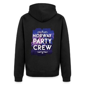 Équipage de la fête en Norvège - Veste à capuche bio Premium Unisexe - noir - Dos - Nico (187cm)