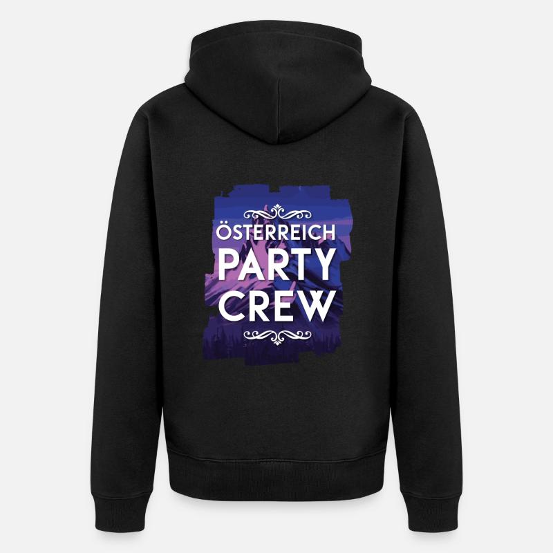 Autriche Party Crew - Veste à capuche bio Premium Unisexe - noir