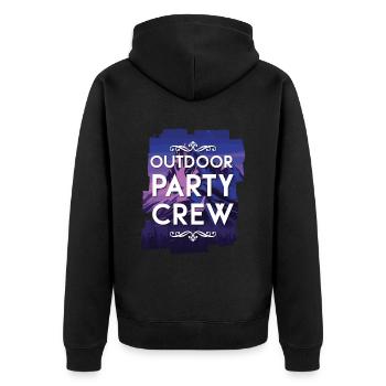 Équipe de fête en plein air - Veste à capuche bio Premium Unisexe - noir - Dos - Nico (187cm)