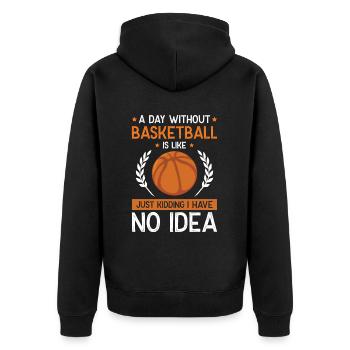 Basketball drôle de dicton - Veste à capuche bio Premium Unisexe - noir - Dos - Nico (187cm)