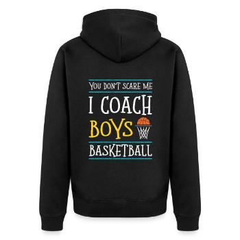Entraîneur de basketball Garçons - Veste à capuche bio Premium Unisexe - noir - Dos - Nico (187cm)