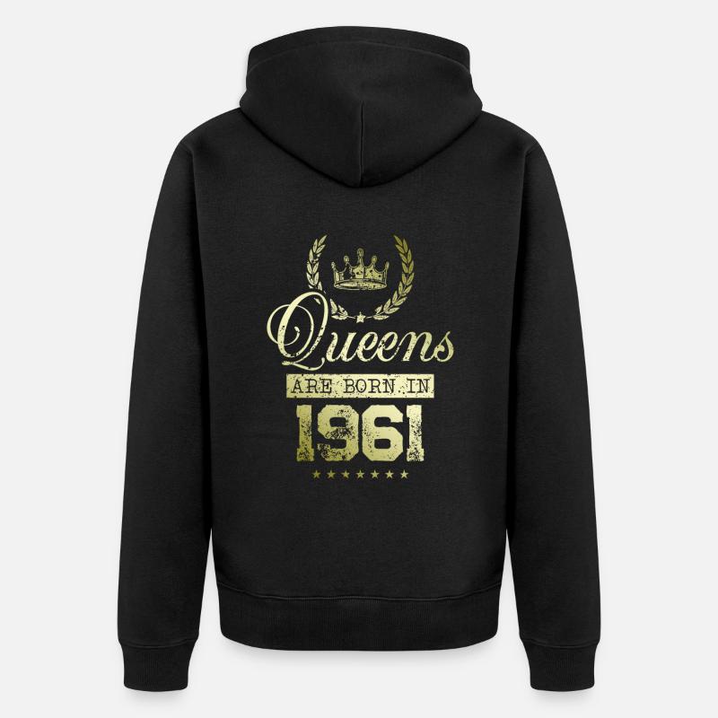 Queens nées en 1961 - Veste à capuche bio Premium Unisexe - noir