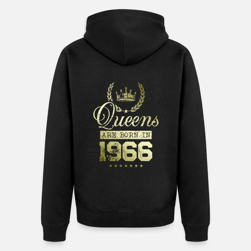 Queens née en 1966 - Veste à capuche bio Premium Unisexe - noir