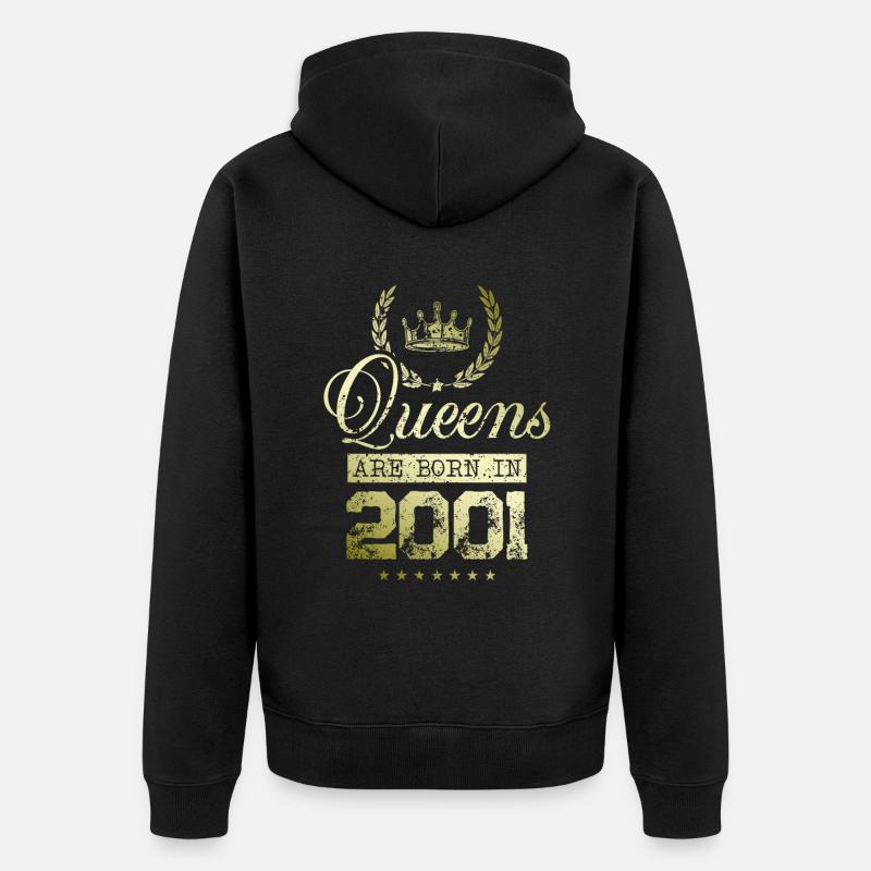 Queens nées en 2001 - Veste à capuche bio Premium Unisexe - noir