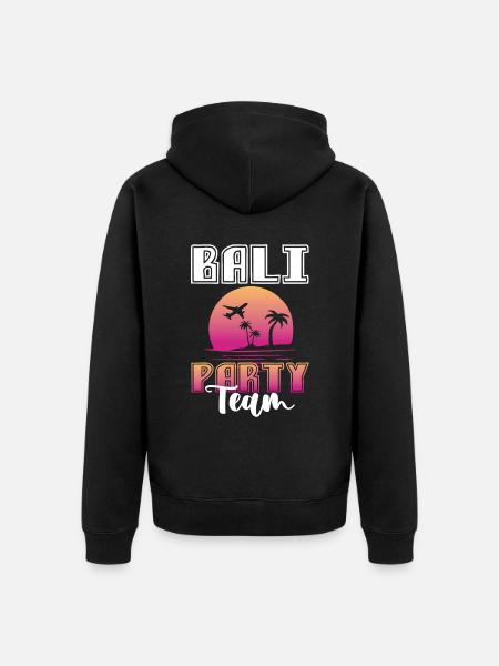 Bali party team - Unisex Premium Organic Zip Hoodie - black