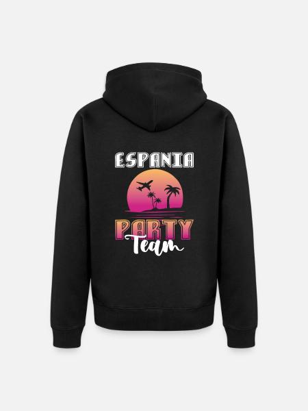 Spain Party Team - Unisex Premium Organic Zip Hoodie - black