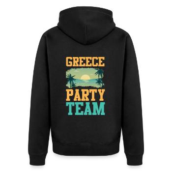 Équipe du parti Grèce - Veste à capuche bio Premium Unisexe - noir - Dos - Nico (187cm)