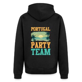 L'équipe du Portugal - Veste à capuche bio Premium Unisexe - noir - Dos - Nico (187cm)