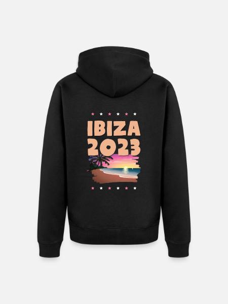 Ibiza 2023 - Unisex Premium Organic Zip Hoodie - black