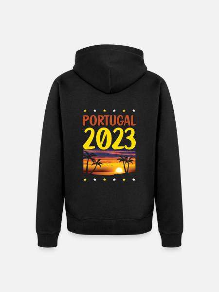 Portugal 2023 - Unisex Premium Organic Zip Hoodie - black