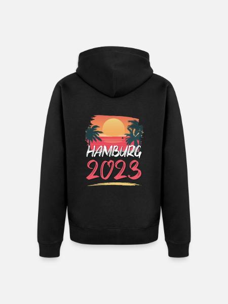 Hamburg 2023 - Unisex Premium Organic Zip Hoodie - black
