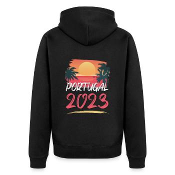 Portugal 2023 - Veste à capuche bio Premium Unisexe - noir - Dos - Nico (187cm)