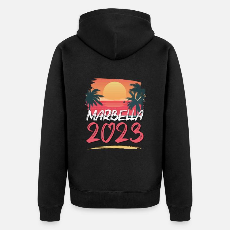 Marbella 2023 - Veste à capuche bio Premium Unisexe - noir