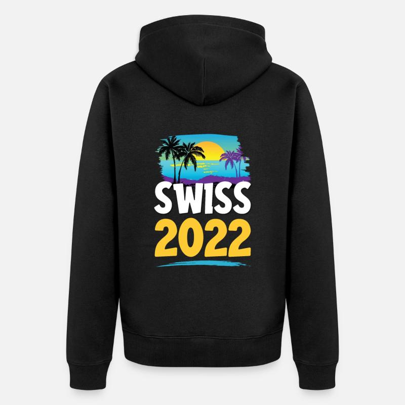 Suisse 2023 - Veste à capuche bio Premium Unisexe - noir