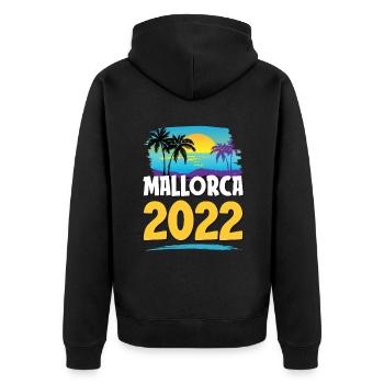 Majorque 2023 - Veste à capuche bio Premium Unisexe - noir - Dos - Nico (187cm)