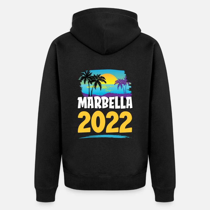 Marbella 2023 - Veste à capuche bio Premium Unisexe - noir
