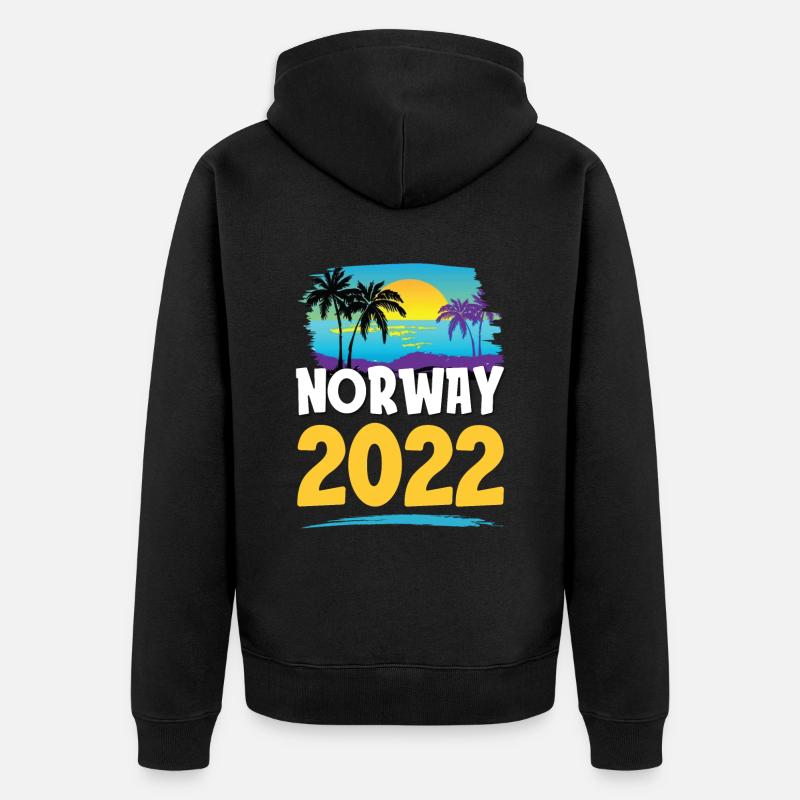 Norvège 2023 - Veste à capuche bio Premium Unisexe - noir