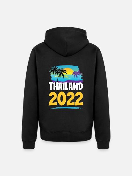 Thailand 2023 - Unisex Premium Bio Zip Hoodie - Schwarz