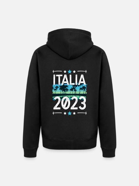 Italia 2023 - Unisex Premium Bio Zip Hoodie - Schwarz
