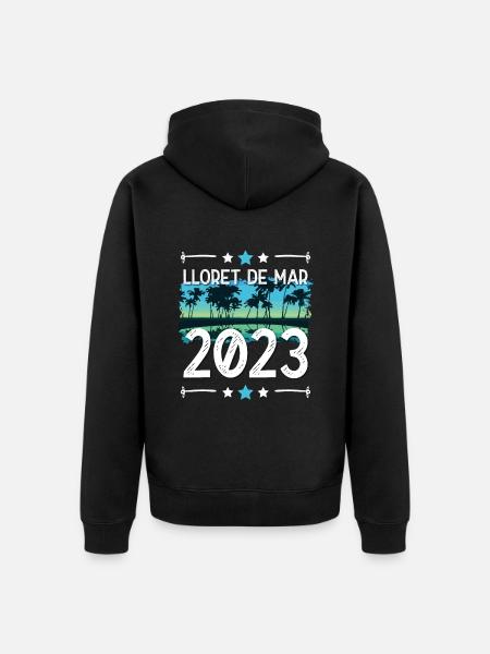 lloret de mar 2023 - Unisex Premium Organic Zip Hoodie - black