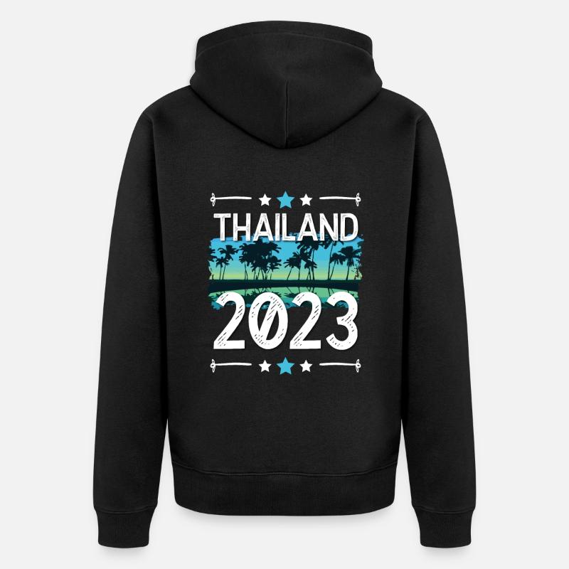 Thaïlande 2023 - Veste à capuche bio Premium Unisexe - noir