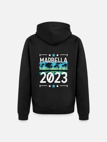 Marbella 2023 - Unisex Premium Organic Zip Hoodie - black