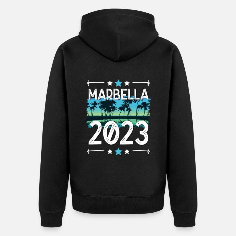Marbella 2023 - Unisex Premium Organic Zip Hoodie - black
