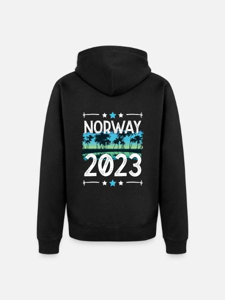Norway 2023 - Unisex Premium Bio Zip Hoodie - Schwarz