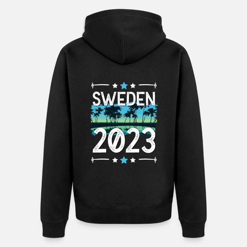 Suède 2023 - Veste à capuche bio Premium Unisexe - noir