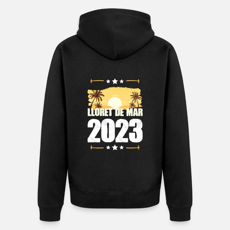 Lloret De Mar 2023 - Unisex Premium Bio Zip Hoodie - Schwarz
