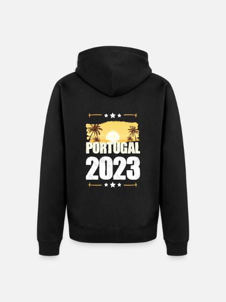 Portugal 2023 - Unisex Premium Bio Zip Hoodie - Schwarz